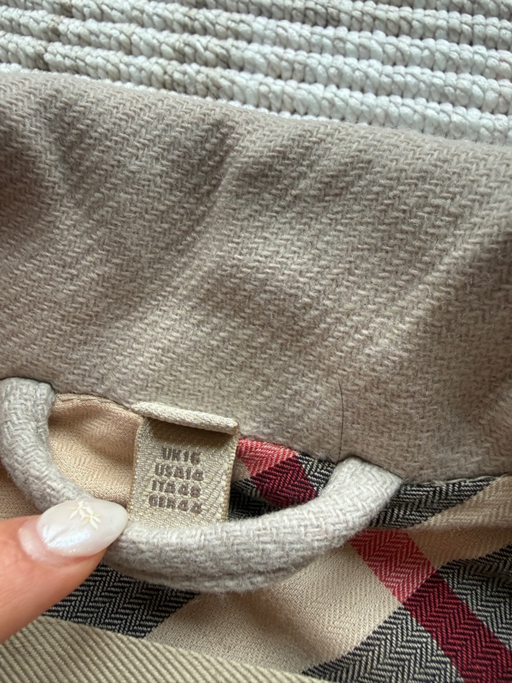 Burberry Brit Belted Wool-Cashmere Blend Trench Coat in Light Beige - Picture 7 of 16